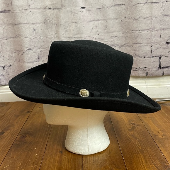 Golden gate hat co black wool cowgirl hat size medium - Picture 3 of 9